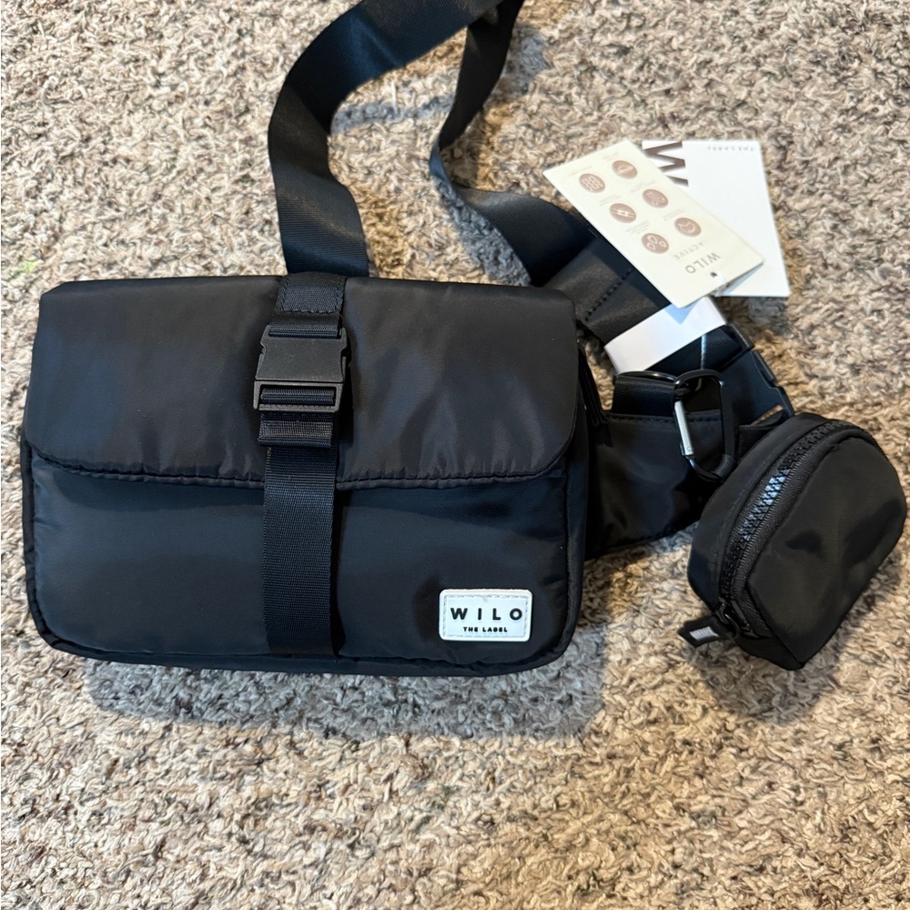 Wilo The Label Nylon Snap Front Waist Bag - Black
